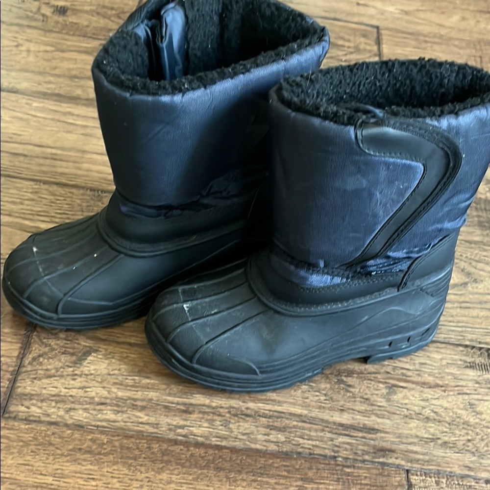 Navy Lined Boys  Winter Boots 3 Skadoo